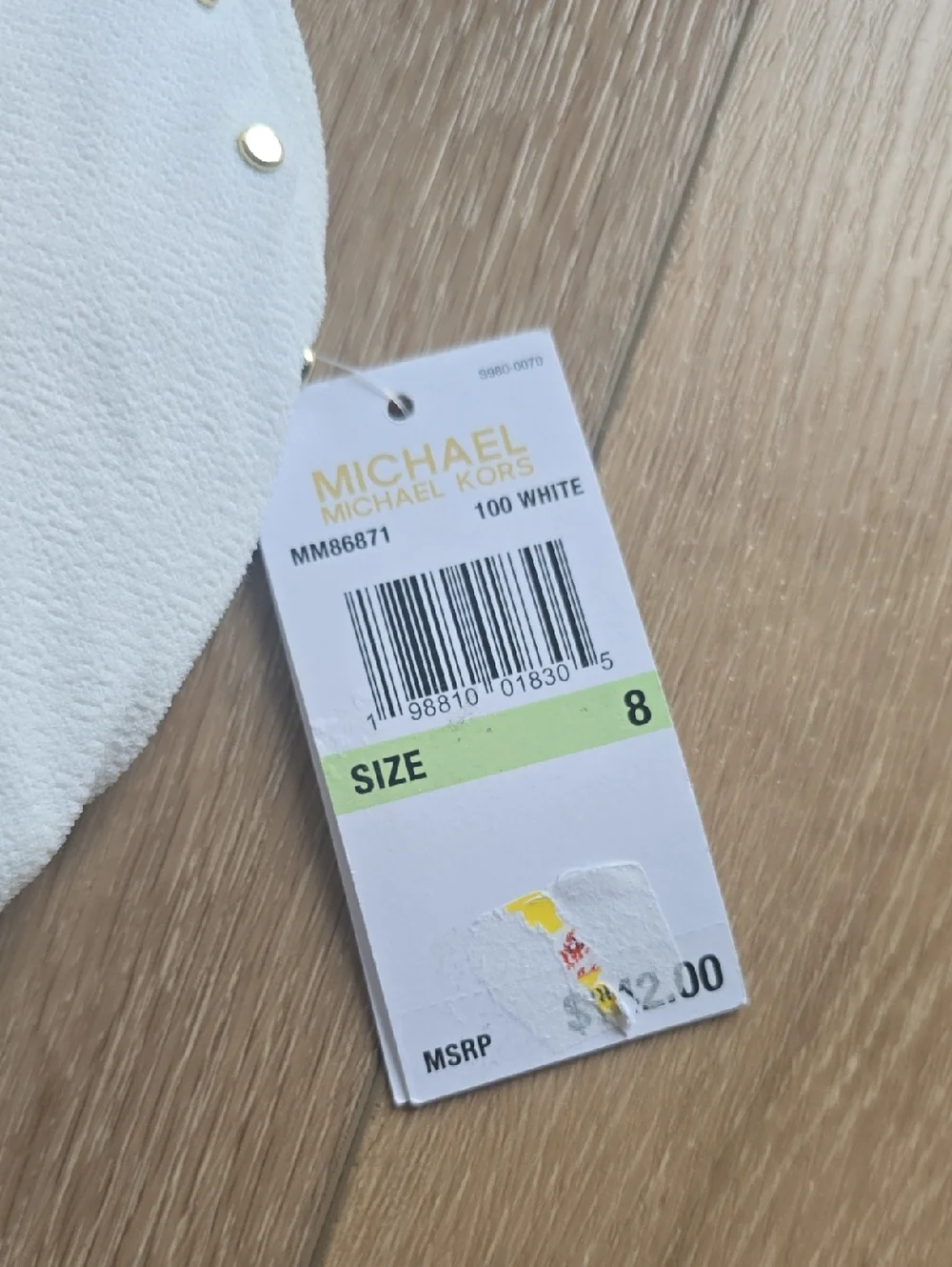 MICHAEL Michael Kors Crepe Ring Front Scoop Neck One Piece Swimsuit Gold Studded